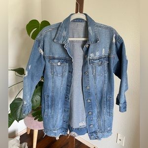 HWY JEANS Womens Oversized Jean Jacket
